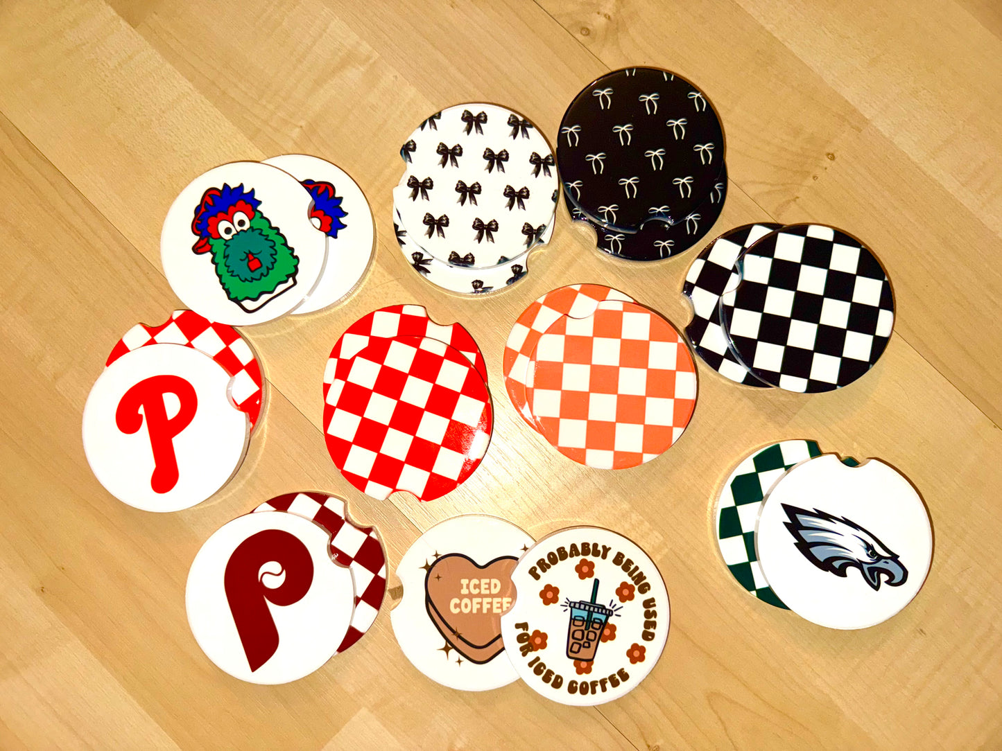 Custom Ceramic Car Coasters